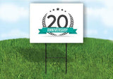 20 year anniversary Yard Sign Road with Stand LAWN SIGN