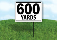 600 YARDS DISTANCE MARKER TARGET RUNNING Plastic Yard Sign ROAD SIGN with Stand