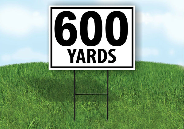 600 YARDS DISTANCE MARKER TARGET RUNNING Plastic Yard Sign ROAD SIGN with Stand
