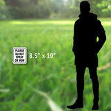 Please Do not spray or Mow BLACK Outdoor Metal sign