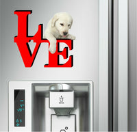 Yellow Lab Dog Love Park Dog Fridge Refrigerator Car Magnet