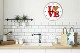 I Love Waffles Love Park Funny Kitchen Living room Wall Clock