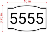 White and Black House Number Aluminum Composite Sign
