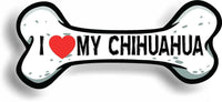 I Love My Chihuahua Bone Car Magnet Magnetic Bumper Sticker dog lover 3"x7"