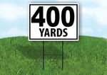 400 YARDS DISTANCE MARKER TARGET RUNNING Plastic Yard Sign ROAD SIGN with Stand