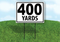 400 YARDS DISTANCE MARKER TARGET RUNNING Plastic Yard Sign ROAD SIGN with Stand