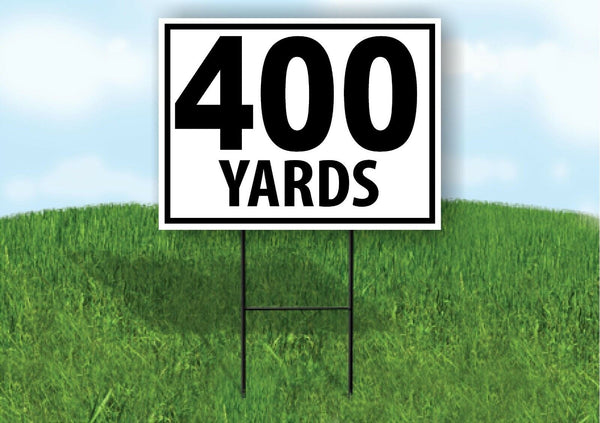 400 YARDS DISTANCE MARKER TARGET RUNNING Plastic Yard Sign ROAD SIGN with Stand