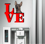 American Hairless Terrier Love Park Cute Dog Fridge Refrigerator Car Magnet