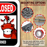KEEP GATE CLOSED NO MATTER WHAT THE HORSES SAY Metal Aluminum composite sign