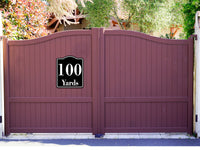 100 Yards Distance Marker Running Race  Marathon BLACK  Aluminum Composite Sign