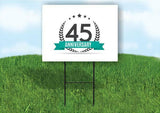45 year anniversary Yard Sign Road with Stand LAWN SIGN