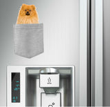 Pomeranian Dog in pocket Fridge Car Magnet Bumper Sticker App size 4"x7"