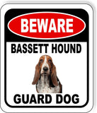 BEWARE BASSETT HOUND GUARD DOG Metal Aluminum Composite Sign