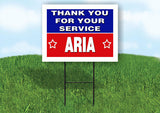 ARIA THANK YOU SERVICE 18 in x 24 in Yard Sign Road Sign with Stand