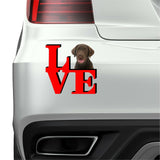 Chocolate Lab Dog Love Park Dog Fridge Refrigerator Car Magnet