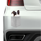 Papillons Dog  in  pocket Fridge Car Magnet Bumper Sticker App size 4"x7"