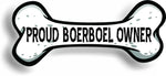 Proud Boerboel Owner Bone Car Magnet Bumper Sticker 3"x7"