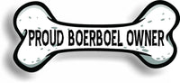Proud Boerboel Owner Bone Car Magnet Bumper Sticker 3"x7"