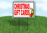 CHRISTMAS GIFT CARDS STOCKING Yard Sign with Stand LAWN SIGN