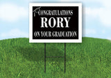 RORY CONGRATULATIONS GRADUATE 18 in x 24 in Yard Sign Road Sign with Stand