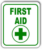 FIRST AID GREEN CROSS SYMBOL SAFTY STATION Aluminum Composite Sign