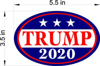 4 Pack Donald Trump for President 2020 Bumper Sticker Decal oval 5.5"x3.5" car