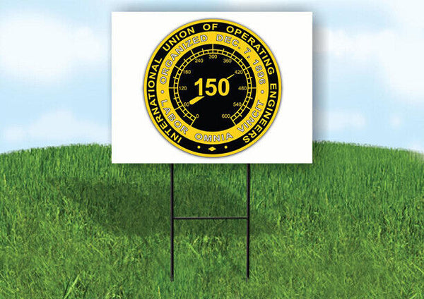 150 circle 18inx24in Yard Road Sign w/ Stand
