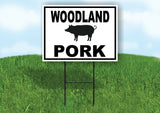 WOODLAND PORK BLACK BORDER Yard Sign Road with Stand LAWN SIGN