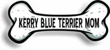 Dog Mom Kerry Blue Terrier Bone Car Magnet Bumper Sticker 3"x7"