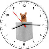 Silky Terrier In Your Pocket Dog kitchen living room Wall Clock