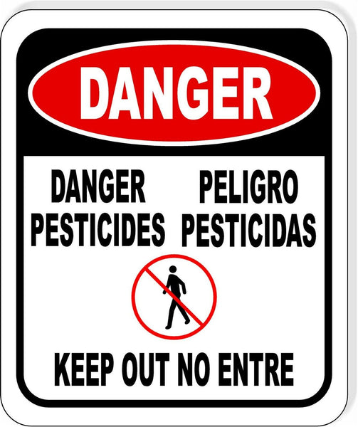 DANGER PESTICIDES Aluminum Composite Sign