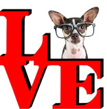Chihuahua with glasses Dog Love Park Dog Fridge Refrigerator Car Magnet