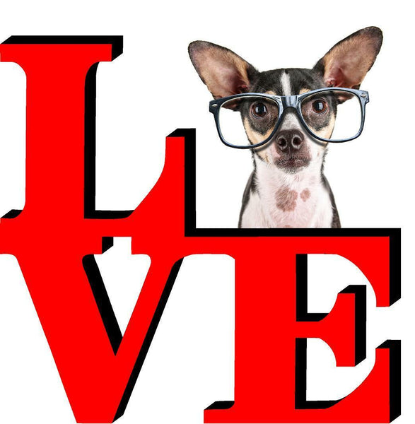 Chihuahua with glasses Dog Love Park Dog Fridge Refrigerator Car Magnet
