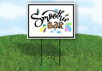 SMOOTHIE BAR GRAPHICS WITH BORDER Yard Sign with Stand LAWN SIGN