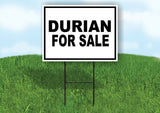 DURIAN FOR SALE  BLACK BORDER Yard Sign Road with Stand LAWN SIGN
