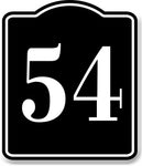 54 Bay Garage Door Plate Field Lane Gate Number BLACK Aluminum Composite Sign