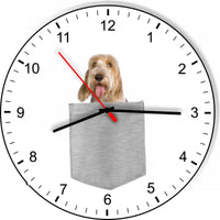 Petit Bassets Griffons Vendeen In Your Pocket Dog kitchen living room Wall Clock