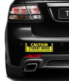 CAUTION STUDENT DRIVER SCREAMING PARENT SET 3 MAGNET Bumper Sticker
