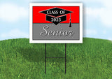 2023 SENIOR RED GRAY  18inx24in Yard Road Sign w/ Stand
