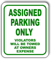 Assigned Parking Only Sign metal outdoor sign parking lot sign long lasting