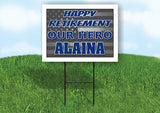 ALAINA POLICE RETIREMENT 18 in x24 in Yard Sign Road Sign with Stand