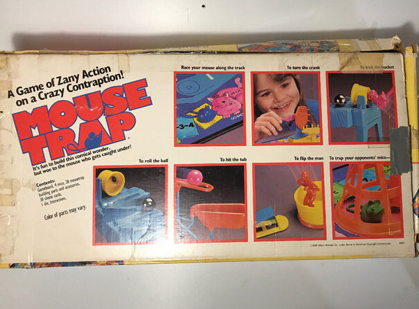 Vintage 1986 Mouse Trap Game by Milton Bradley Complete and