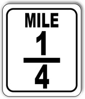 Mile 1/4 Distance Marker Running Race 5k Marathon Metal Aluminum Composite Sign