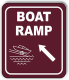 BOAT RAMP DIRECTIONAL 45 DEGREES UP LEFT ARROW Metal Aluminum composite sign
