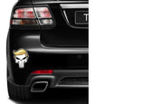 TRUMP PUNISHER WHITE W/ hair Donald Trump President 2024 Magnetic Bumper Sticker