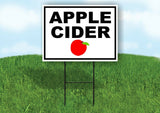 APPLE CIDER APPLE BLACK BORDER Yard Sign with Stand LAWN SIGN