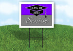 2023 SENIOR PURPLE SILVER  18inx24in Yard Road Sign w/ Stand