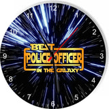 Best Police Officer in the Star Galaxy Wars Space Kitchen Living room Wall Clock