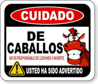 CUIDADO DE CABALLOS Aluminum Composite sign
