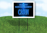 CASEN RETIREMENT BLUE 18 in x 24 in Yard Sign Road Sign with Stand
